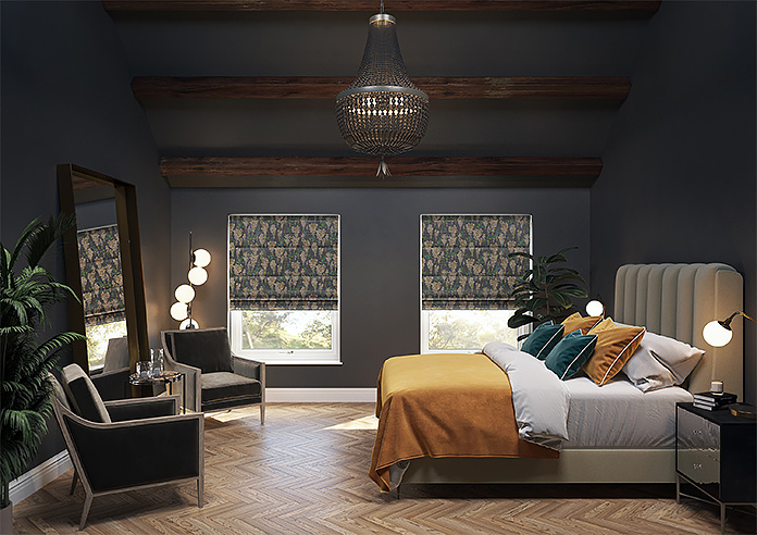 Wisteria Silk, Black - Twist&Fit Roman Blind - Image 8